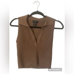 House of Harlow ribbed polo tank